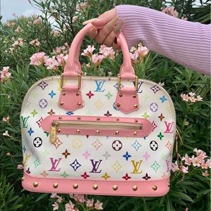 SOLD! PAINTED 🌸  Multicolor Murakami x LV Alma PM